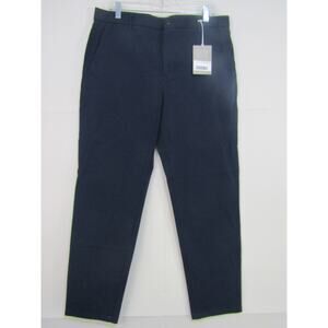 Everlane Navy Blue Straight Leg Flat Front Pants Men's 35x30"‎ Neutral Minimal